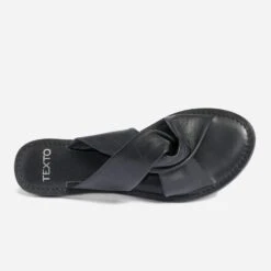 Mule TEXTO Noire En Cuir à Brides Souples Croisées 10 Mule TEXTO Noire En Cuir à Brides Souples Croisées -Univers Chaussure Magasin WWWERM 10382780618 3