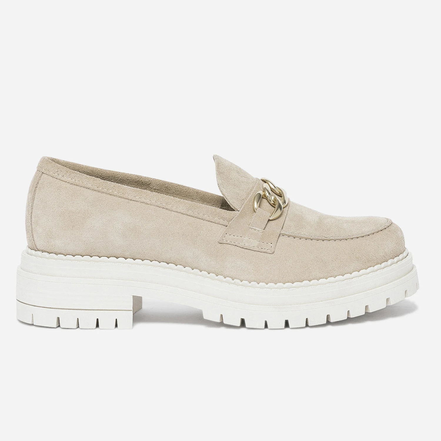 Mocassin TEXTO Beige Cuir Velours Semelle épaisse 3 Mocassin TEXTO Beige Cuir Velours Semelle épaisse