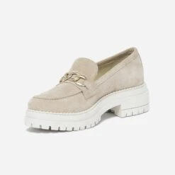 Mocassin TEXTO Beige Cuir Velours Semelle épaisse 10 Mocassin TEXTO Beige Cuir Velours Semelle épaisse -Univers Chaussure Magasin WWWERM 10383580001 2