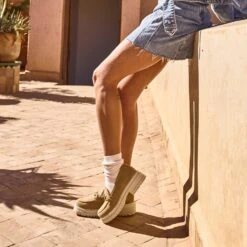 Mocassin Crantée TEXTO Beige En Cuir Velours -Univers Chaussure Magasin WWWERM 10383580087 8