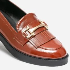 Mocassin Cognac Verni à Franges -Univers Chaussure Magasin WWWERM 10383580201 5