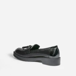 Mocassin Noir Vernis à Pompons -Univers Chaussure Magasin WWWERM 10383580202 3