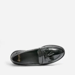 Mocassin Noir Vernis à Pompons -Univers Chaussure Magasin WWWERM 10383580202 4