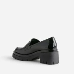 Mocassin TEXTO Noir à Talon Cranté -Univers Chaussure Magasin WWWERM 10383580224 3