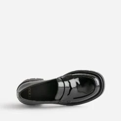 Mocassin TEXTO Noir à Talon Cranté -Univers Chaussure Magasin WWWERM 10383580224 4