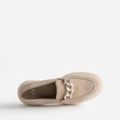 Mocassin TEXTO Beige Cuir Velours Semelle Crantée -Univers Chaussure Magasin WWWERM 10383580268 4
