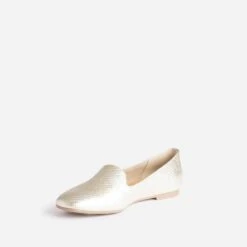 Slipper Doré Effet Tressage -Univers Chaussure Magasin WWWERM 10383580304 2