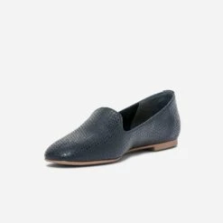 Slipper Bleu Marine Embossé Tressage -Univers Chaussure Magasin WWWERM 10383580307 2