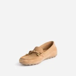 Mocassin Camel En Cuir Velours éco-conçu -Univers Chaussure Magasin WWWERM 10383580403 2