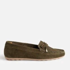 Mocassin Kaki En Cuir Velours éco-conçu