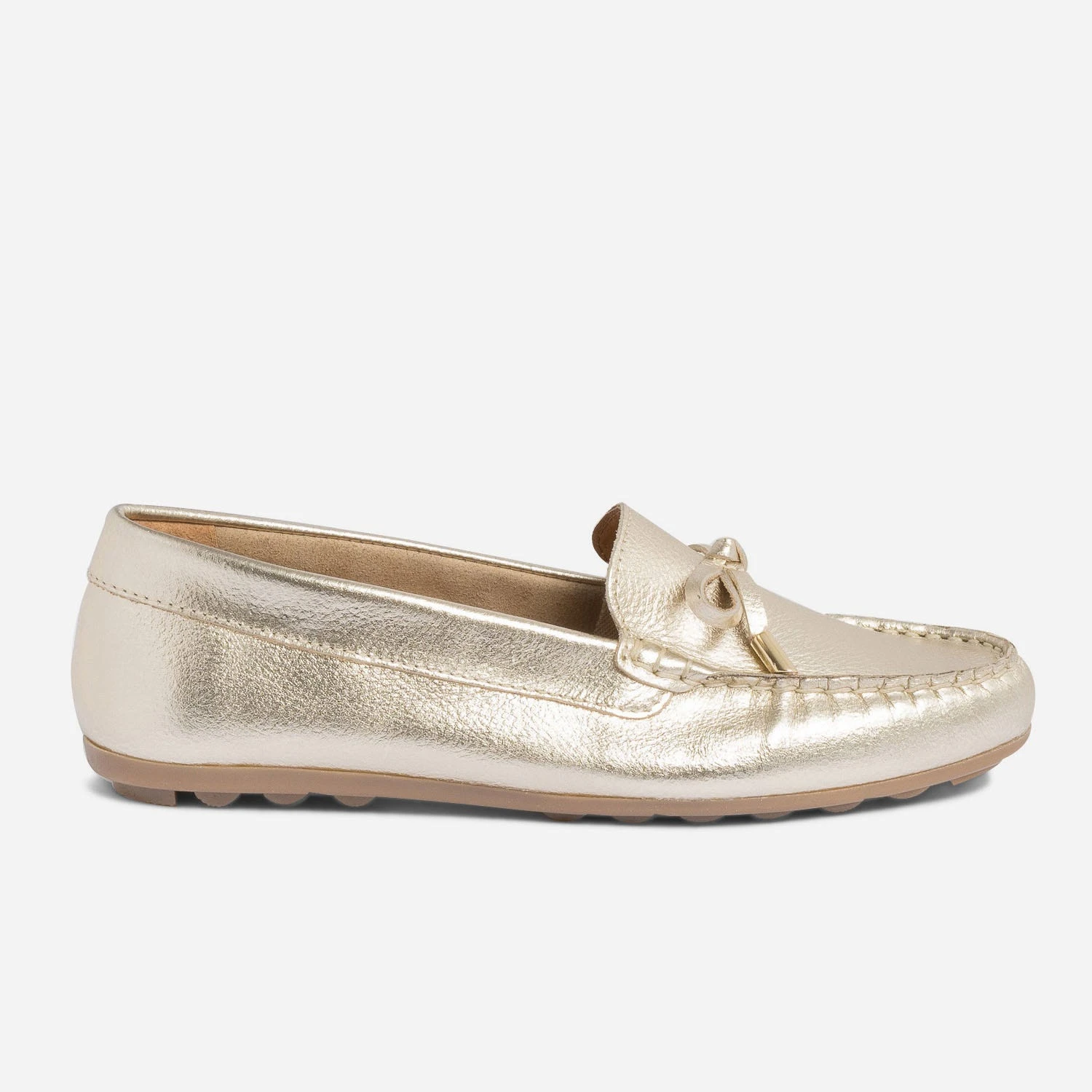 Mocassin Doré En Cuir 3 Mocassin Doré En Cuir