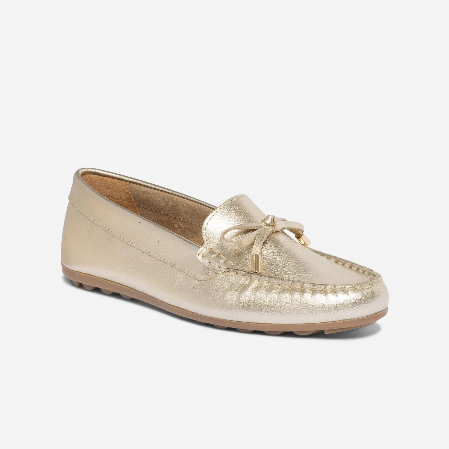 Mocassin Doré En Cuir 5 Mocassin Doré En Cuir – Image 3