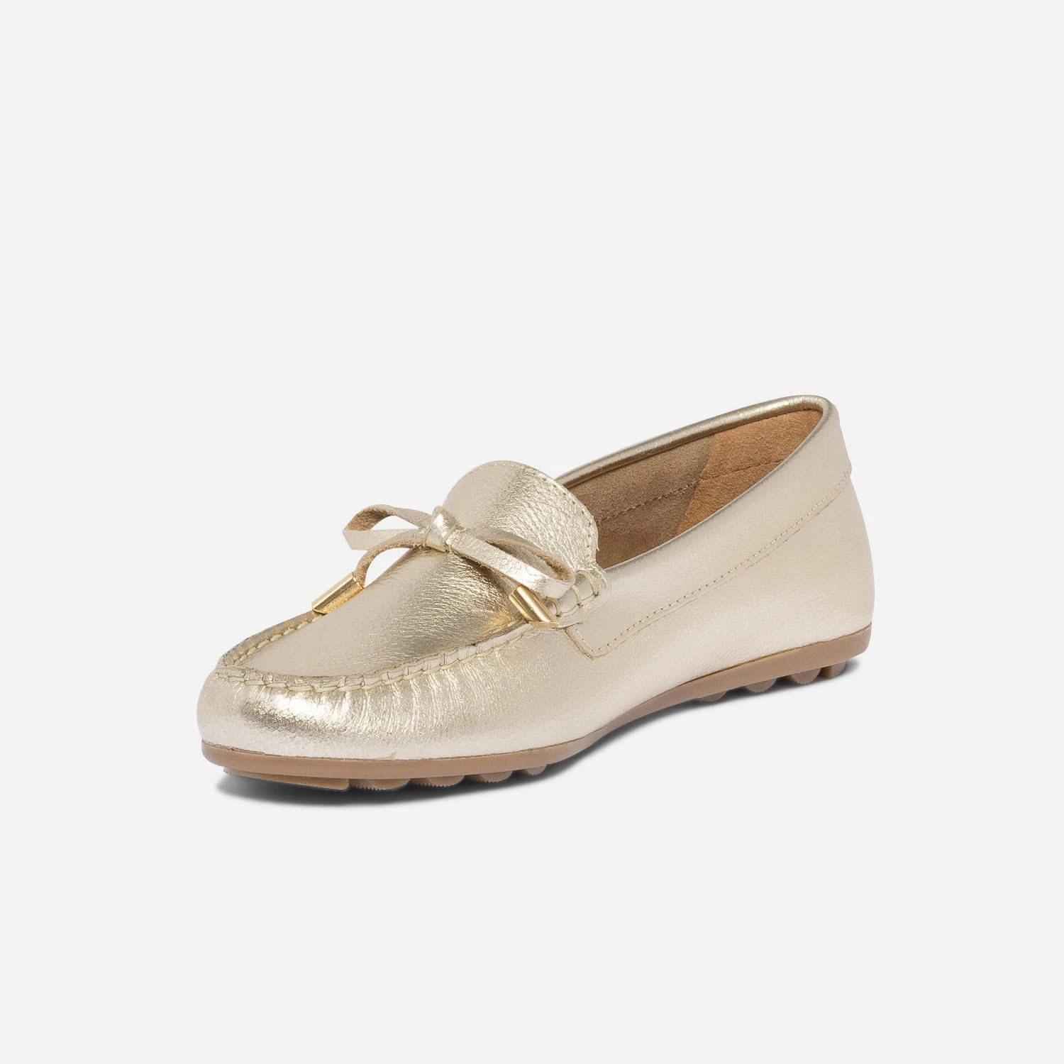 Mocassin Doré En Cuir 6 Mocassin Doré En Cuir – Image 4