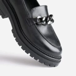 Mocassin TEXTO Noir En Cuir à Semelle Crantée 14 Mocassin TEXTO Noir En Cuir à Semelle Crantée -Univers Chaussure Magasin WWWERM 10383580438 5