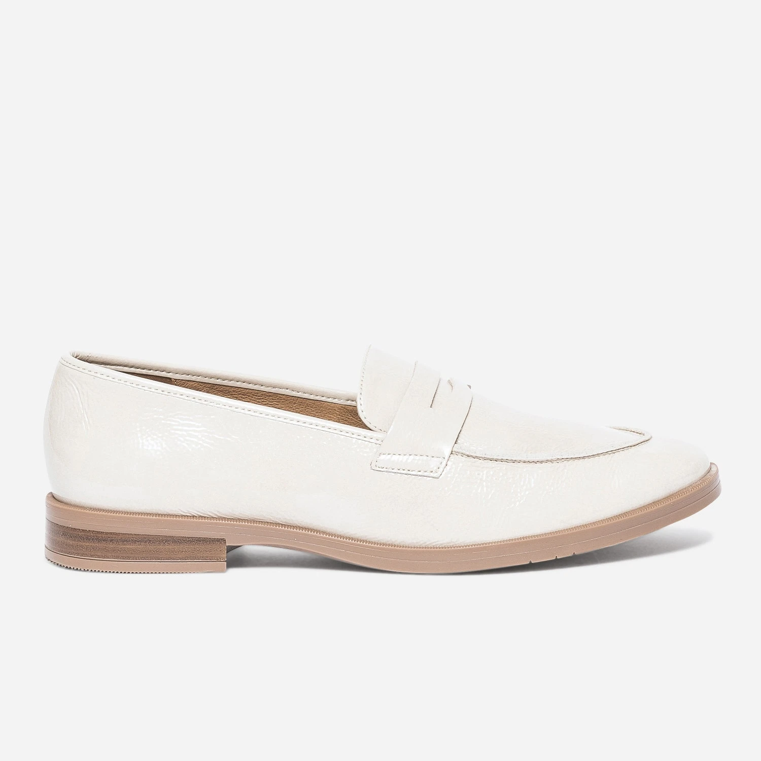 Mocassin ERAM FLEX écru En Cuir Verni 3 Mocassin ERAM FLEX écru En Cuir Verni