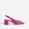 Sandale Slingback Rose En Cuir Velours -Univers Chaussure Magasin WWWERM 10383930000 0