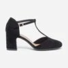Salomé Noire Suédée éco-conçu à Talon 1 Salomé Noire Suédée éco-conçu à Talon -Univers Chaussure Magasin WWWERM 10383930083 0