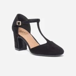 Salomé Noire Suédée éco-conçu à Talon 11 Salomé Noire Suédée éco-conçu à Talon -Univers Chaussure Magasin WWWERM 10383930083 1