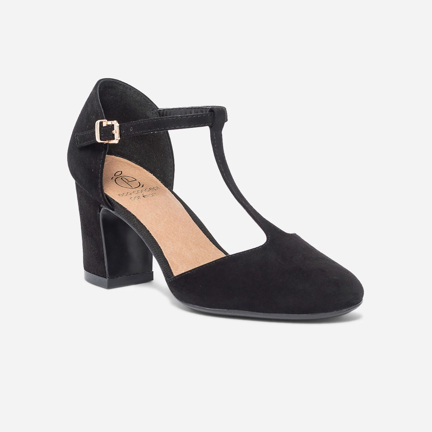 Salomé Noire Suédée éco-conçu à Talon 5 Salomé Noire Suédée éco-conçu à Talon – Image 3