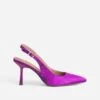 Escarpin Slingback TEXTO Violet Satiné -Univers Chaussure Magasin WWWERM 10383930103 0
