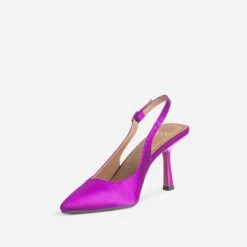 Escarpin Slingback TEXTO Violet Satiné -Univers Chaussure Magasin WWWERM 10383930103 2