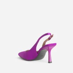Escarpin Slingback TEXTO Violet Satiné -Univers Chaussure Magasin WWWERM 10383930103 3