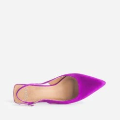 Escarpin Slingback TEXTO Violet Satiné -Univers Chaussure Magasin WWWERM 10383930103 4