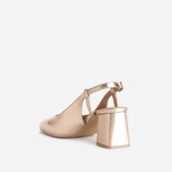 Escarpin Slingback Cuivré Métallisé à Bout Carré -Univers Chaussure Magasin WWWERM 10383930106 3