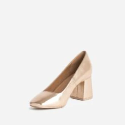 Escarpin Rose Cuivré Métallisé à Bout Carré -Univers Chaussure Magasin WWWERM 10383960016 2