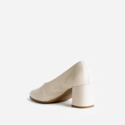 Escarpin Beige En Cuir à Décolleté Couvrant 10 Escarpin Beige En Cuir à Décolleté Couvrant -Univers Chaussure Magasin WWWERM 10383960020 3