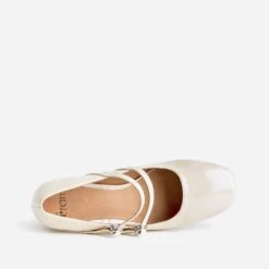 Babies à Talon Beige Verni à Double Bride -Univers Chaussure Magasin WWWERM 10383960022 4