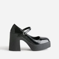 Babies TEXTO Noire Vernie à Plateforme