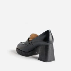 Mocassin Noir à Talon Et Plateforme -Univers Chaussure Magasin WWWERM 10383960058 3