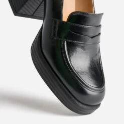 Mocassin Noir à Talon Et Plateforme -Univers Chaussure Magasin WWWERM 10383960058 5