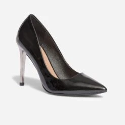 Stiletto TEXTO Noir Verni à Talon Miroir -Univers Chaussure Magasin WWWERM 10383960737 1