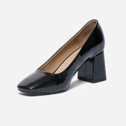Escarpin Noir Verni à Bout Carré 10 Escarpin Noir Verni à Bout Carré -Univers Chaussure Magasin WWWERM 10383960773 2