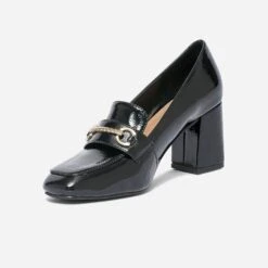 Mocassin à Talon Noir Verni 10 Mocassin à Talon Noir Verni -Univers Chaussure Magasin WWWERM 10383960783 2