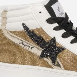 Basket KAPORAL Noire, Blanche Et Mesh Doré -Univers Chaussure Magasin WWWERM 10383970088 5