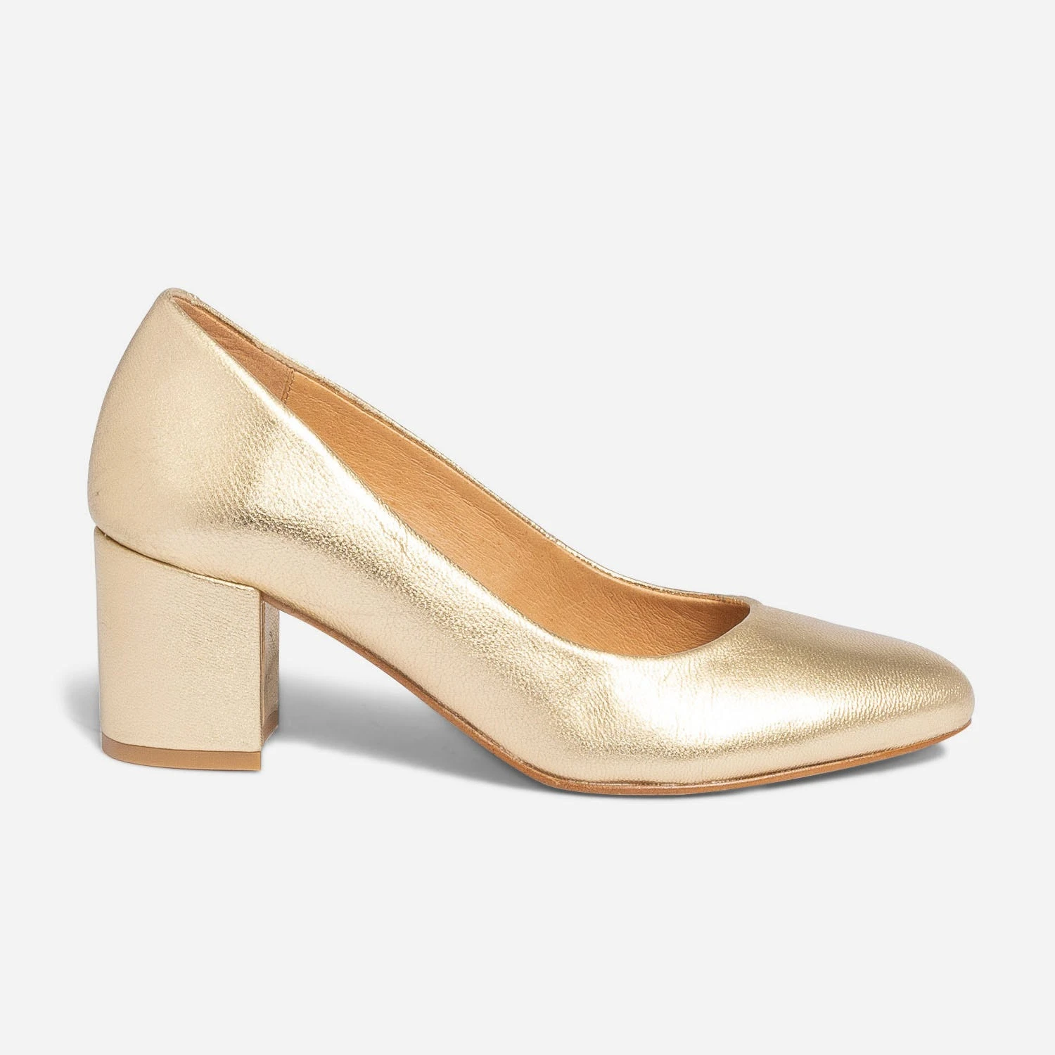 Escarpin Doré En Cuir 3 Escarpin Doré En Cuir