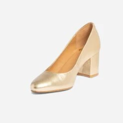 Escarpin Doré En Cuir 12 Escarpin Doré En Cuir -Univers Chaussure Magasin WWWERM 10383990073 2