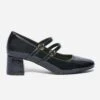 Babies à Talon Noir Verni à Double Bride -Univers Chaussure Magasin WWWERM 10383990079 0
