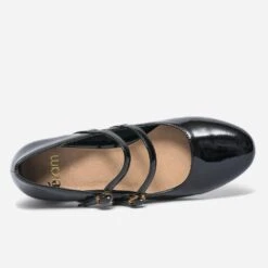 Babies à Talon Noir Verni à Double Bride -Univers Chaussure Magasin WWWERM 10383990079 4