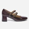 Babies à Talon Bordeaux Verni à Double Bride 1 Babies à Talon Bordeaux Verni à Double Bride -Univers Chaussure Magasin WWWERM 10383990080 0