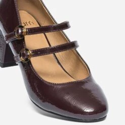 Babies à Talon Bordeaux Verni à Double Bride 13 Babies à Talon Bordeaux Verni à Double Bride -Univers Chaussure Magasin WWWERM 10383990080 5