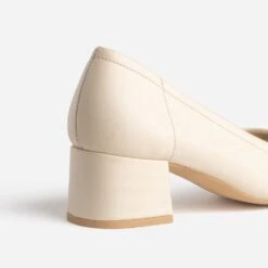 Escarpin Beige Clair En Cuir -Univers Chaussure Magasin WWWERM 10383990085 5