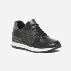 Tennis MARCO TOZZI Noire Et Bronze -Univers Chaussure Magasin WWWERM 10384320011 1