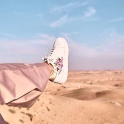 Tennis TEXTO Blanche Brodée Fleurs Roses 15 Tennis TEXTO Blanche Brodée Fleurs Roses -Univers Chaussure Magasin WWWERM 10384320038 8