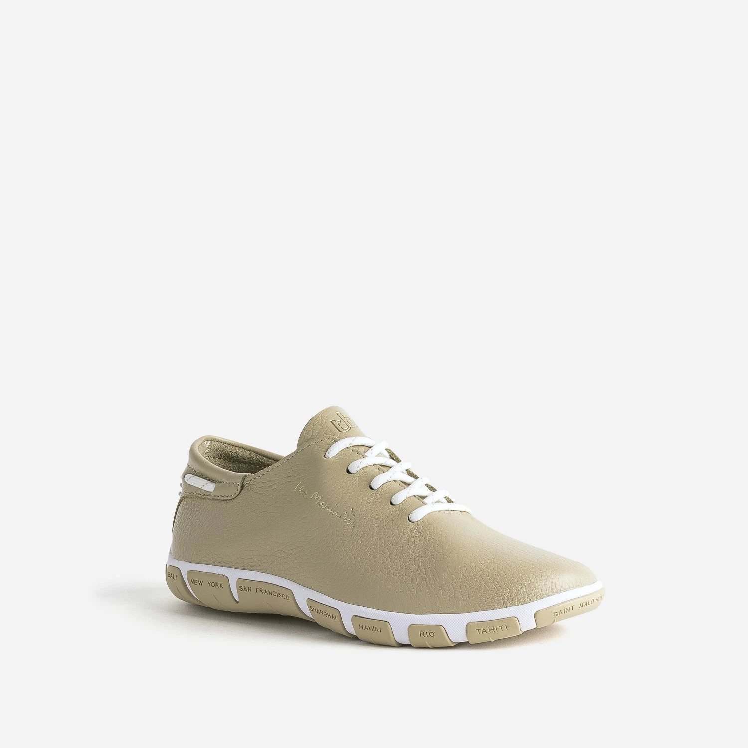 Tennis TBS Beige En Cuir à Semelle Bicolore 4 Tennis TBS Beige En Cuir à Semelle Bicolore – Image 2