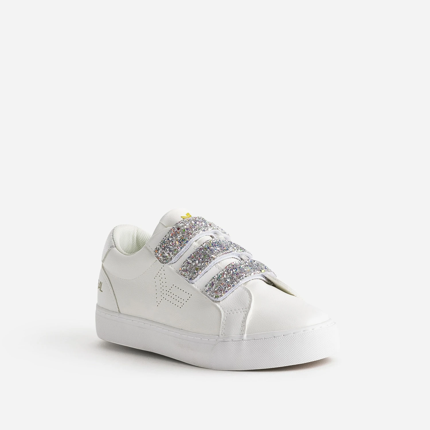 Tennis KAPORAL Blanche à Scratchs Pailletés 4 Tennis KAPORAL Blanche à Scratchs Pailletés – Image 2