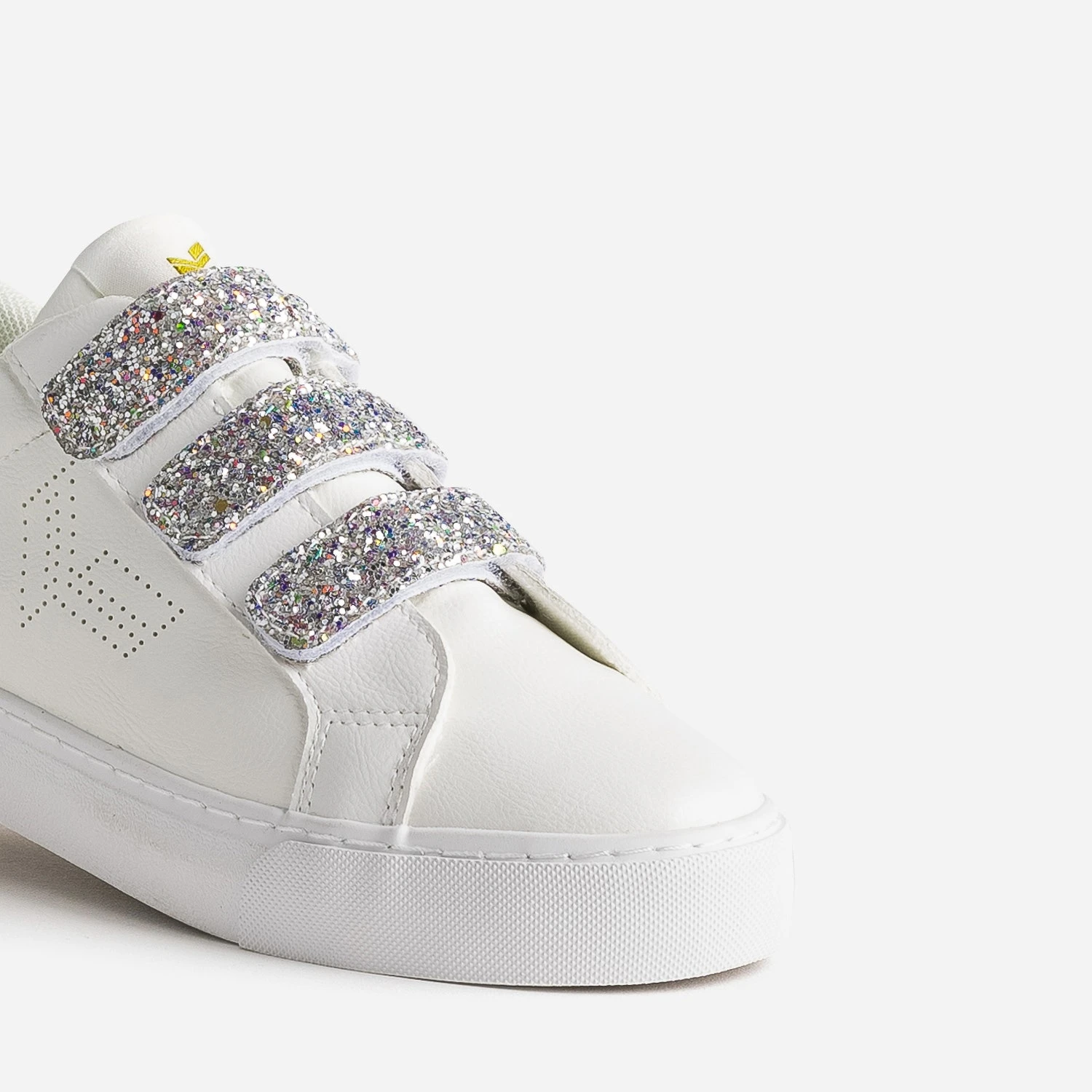 Tennis KAPORAL Blanche à Scratchs Pailletés 8 Tennis KAPORAL Blanche à Scratchs Pailletés – Image 6